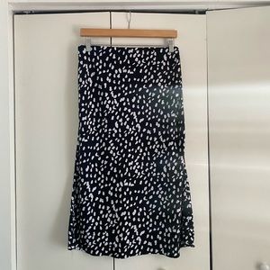 Black and White Midi Skirt